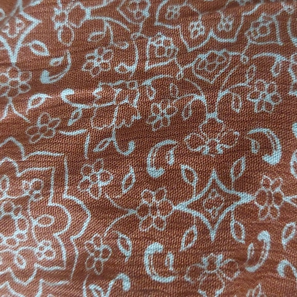 Crocheted Flutter Sleeve Floral Smocked Blouse Tank Top Summer Boho Beach - Picture 5 of 7